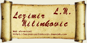Ležimir Milinković vizit kartica